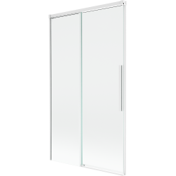 Mexen Rox Duschabtrennung Badewanne 2-flügelig verschiebbar 100 x 150 cm, transparent, weiß - 8C9-100-001-20-00