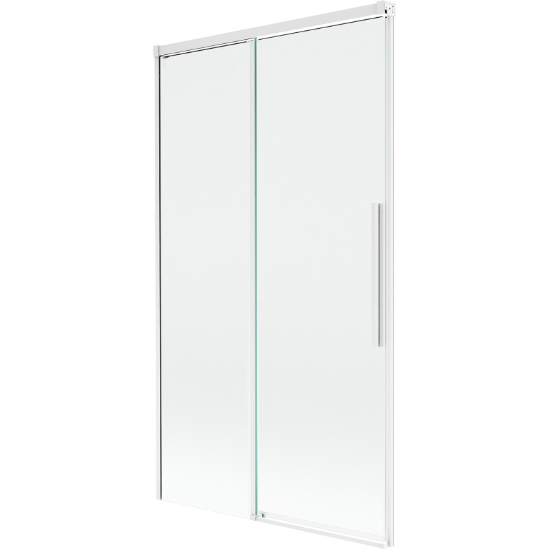 Mexen Rox 2-flügelige verschiebbare Badewannenabtrennung 100 x 150 cm, transparent, weiß - 8C9-100-001-20-00