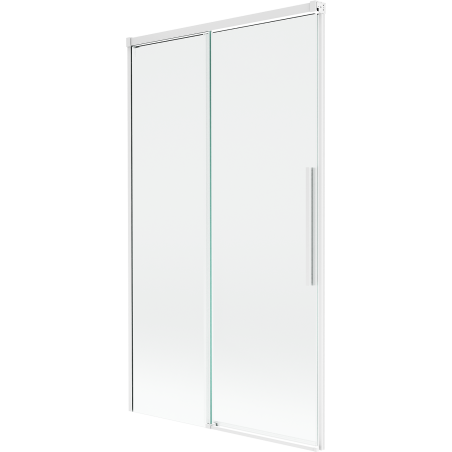 Mexen Rox 2-flügelige verschiebbare Badewannenabtrennung 100 x 150 cm, transparent, weiß - 8C9-100-001-20-00