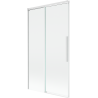Mexen Rox 2-flügelige verschiebbare Badewannenabtrennung 100 x 150 cm, transparent, weiß - 8C9-100-001-20-00