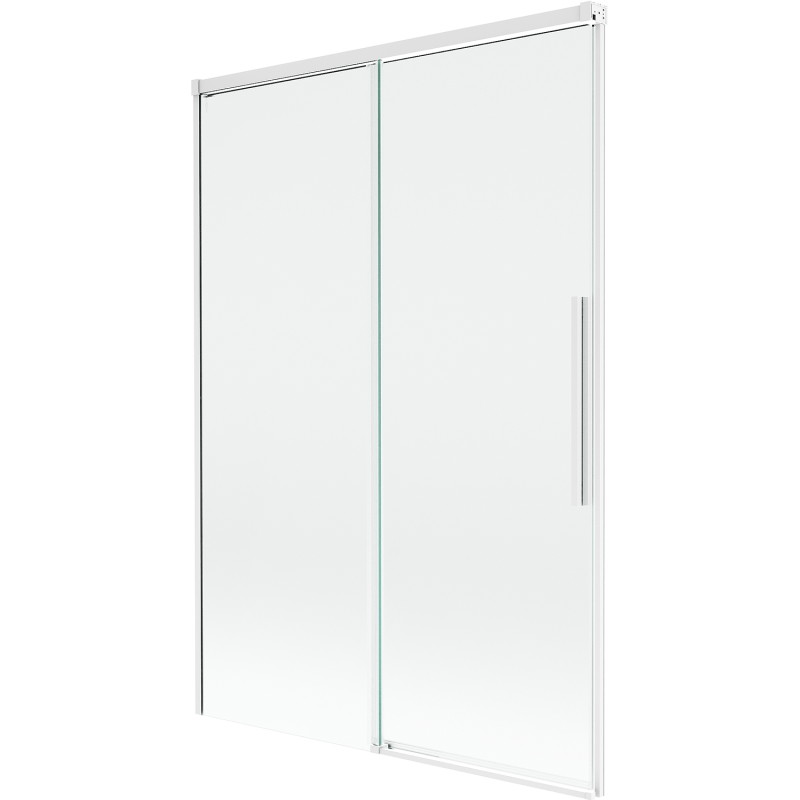 Mexen Rox zwei-flügelige verschiebbare Badewannenabtrennung 120 x 150 cm, transparent, weiß - 8C9-120-001-20-00