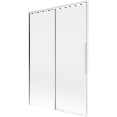 Mexen Rox zwei-flügelige verschiebbare Badewannenabtrennung 120 x 150 cm, transparent, weiß - 8C9-120-001-20-00