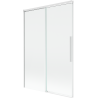 Mexen Rox Badewannenabtrennung, 2-flügelig, schiebbar, 120 x 150 cm, transparent, weiß - 8C9-120-001-20-00