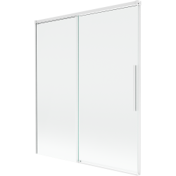 Mexen Rox Duschwand 2-flügelig ausziehbar 140 x 150 cm, transparent, weiß - 8C9-140-001-20-00