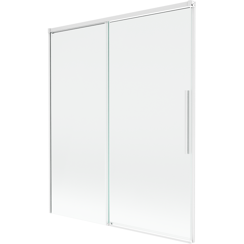 Mexen Rox Duschwand 2-flügelig ausziehbar 140 x 150 cm, transparent, weiß - 8C9-140-001-20-00