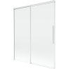 Mexen Rox Duschwand 2-flügelig ausziehbar 140 x 150 cm, transparent, weiß - 8C9-140-001-20-00