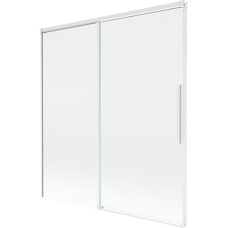 Mexen Rox Duschwand 2-flügelig, verschiebbar 150 x 150 cm, transparent, weiß - 8C9-150-001-20-00