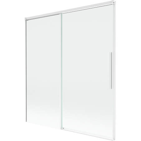 Mexen Rox Duschwand 2-flügelig, verschiebbar 150 x 150 cm, transparent, weiß - 8C9-150-001-20-00