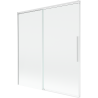 Mexen Rox Duschwand 2-flügelig, verschiebbar 150 x 150 cm, transparent, weiß - 8C9-150-001-20-00
