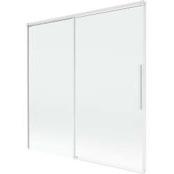 Mexen Rox Duschabtrennung, 2-flügelige Schiebetür, 160 x 150 cm, transparent, Weiß - 8C9-160-001-20-00