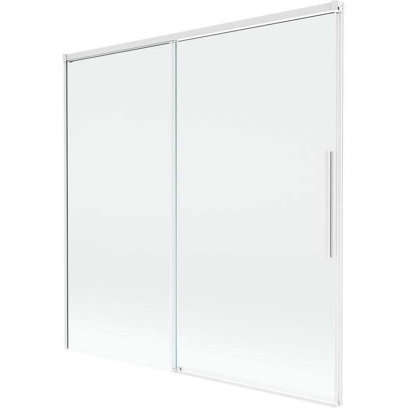 Mexen Rox Duschabtrennung, 2-flügelige Schiebetür, 160 x 150 cm, transparent, Weiß - 8C9-160-001-20-00
