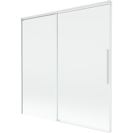 Mexen Rox Duschabtrennung, 2-flügelige Schiebetür, 160 x 150 cm, transparent, Weiß - 8C9-160-001-20-00