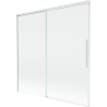 Mexen Rox 2-flügelige verschiebbare Badewannenabtrennung 160 x 150 cm, transparent, weiß - 8C9-160-001-20-00