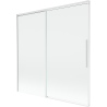 Mexen Rox Duschabtrennung, 2-flügelige Schiebetür, 160 x 150 cm, transparent, Weiß - 8C9-160-001-20-00