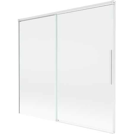 Mexen Rox 2-flügelige Badewannenfaltwand zum Schieben 170 x 150 cm, transparent, weiß - 8C9-170-001-20-00