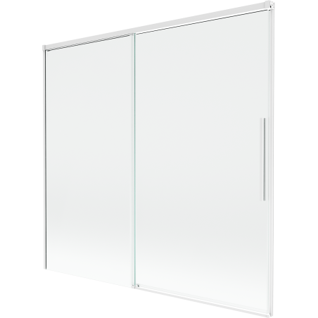 Mexen Rox Badewannenfaltwand 2-flügelig schiebbar 170 x 150 cm, transparent, weiß - 8C9-170-001-20-00