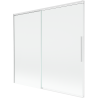 Mexen Rox 2-flügelige Badewannenfaltwand zum Schieben 170 x 150 cm, transparent, weiß - 8C9-170-001-20-00