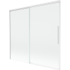 Mexen Rox Badewannenfaltwand 2-flügelig schiebbar 170 x 150 cm, transparent, weiß - 8C9-170-001-20-00