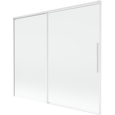 Mexen Rox zweiflügelige, verschiebbare Badewannenabtrennung 180 x 150 cm, transparent, weiß - 8C9-180-001-20-00