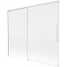 Mexen Rox Duschabtrennung, 2-flügelig, verschiebbar, 180 x 150 cm, transparent, weiß - 8C9-180-001-20-00
