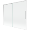 Mexen Rox zweiflügelige, verschiebbare Badewannenabtrennung 180 x 150 cm, transparent, weiß - 8C9-180-001-20-00