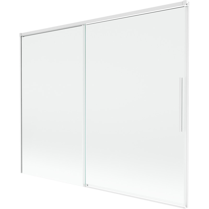 Mexen Rox 2-flügelige Badewannenfaltwand, verschiebbar, 190 x 150 cm, transparent, weiß - 8C9-190-001-20-00