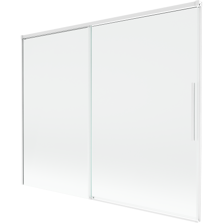 Mexen Rox 2-flügelige Badewannenfaltwand, verschiebbar, 190 x 150 cm, transparent, weiß - 8C9-190-001-20-00