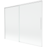 Mexen Rox Duschwand für die Badewanne, 2-flügelig, verschiebbar, 190 x 150 cm, transparent, weiß - 8C9-190-001-20-00