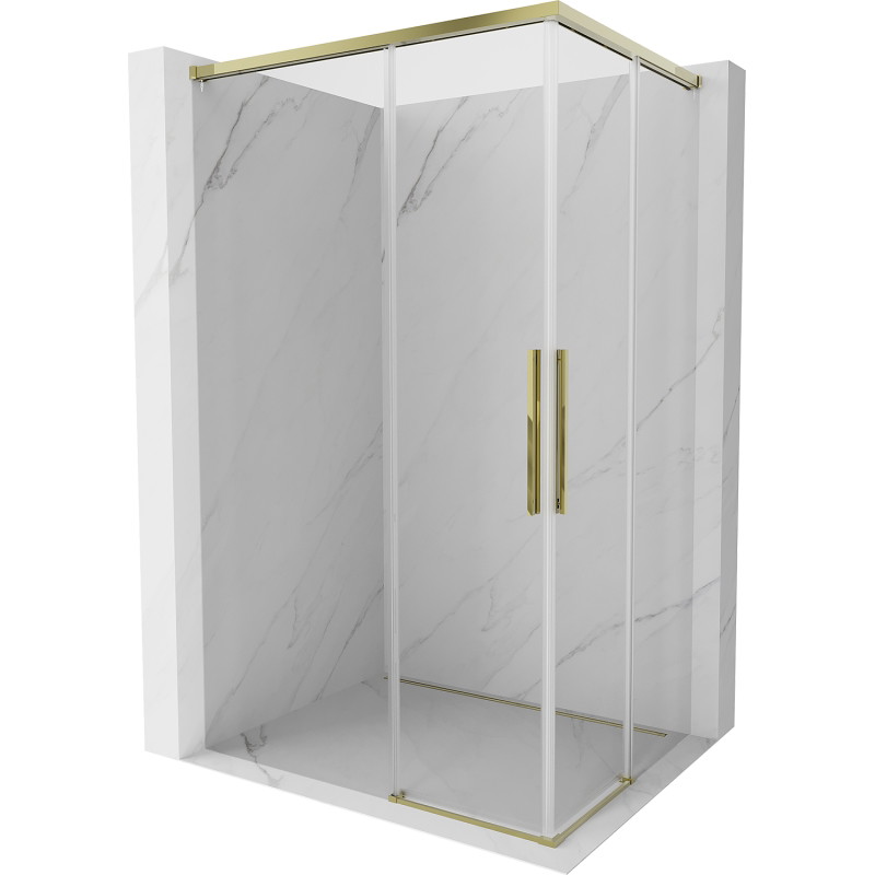 Mexen Rox Duo Schiebeduschkabine 110 x 75 cm, transparent, gold - 8C2D-110-075-50-00