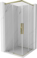 Mexen Rox Duo Schiebeduschkabine 80 x 80 cm, transparent, gold - 8C2D-080-080-50-00