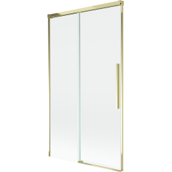 Mexen Rox 2-flügelige Badewannenfaltwand, verschiebbar, 100 x 150 cm, transparent, gold - 8C9-100-001-50-00