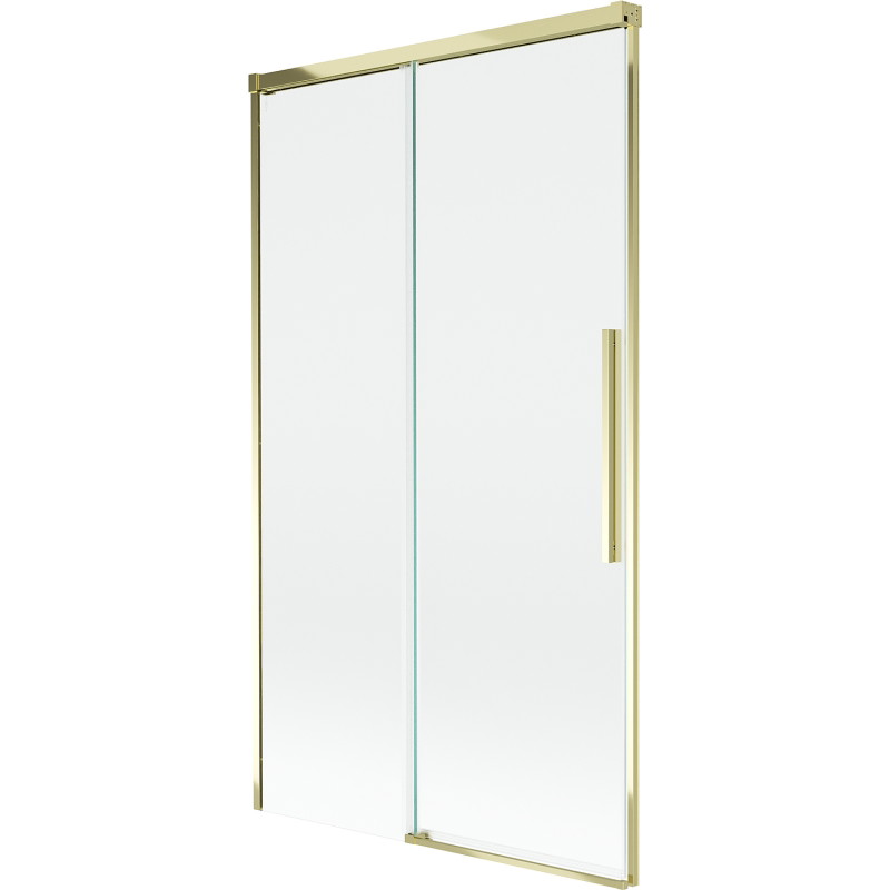Mexen Rox 2-flügelige Badewannenfaltwand, verschiebbar, 100 x 150 cm, transparent, gold - 8C9-100-001-50-00