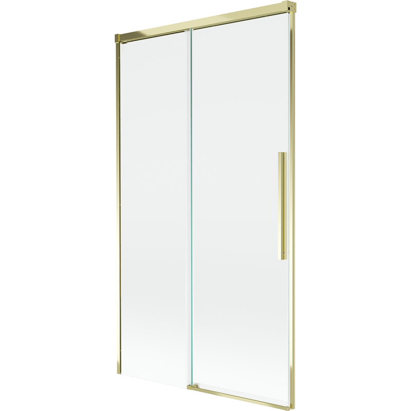 Mexen Rox Duschwand 2-flügelig verschiebbar 100 x 150 cm, transparent, gold - 8C9-100-001-50-00