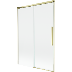 Mexen Rox 2-flügelige, verschiebbare Badewannenfaltwand 120 x 150 cm, transparent, gold - 8C9-120-001-50-00