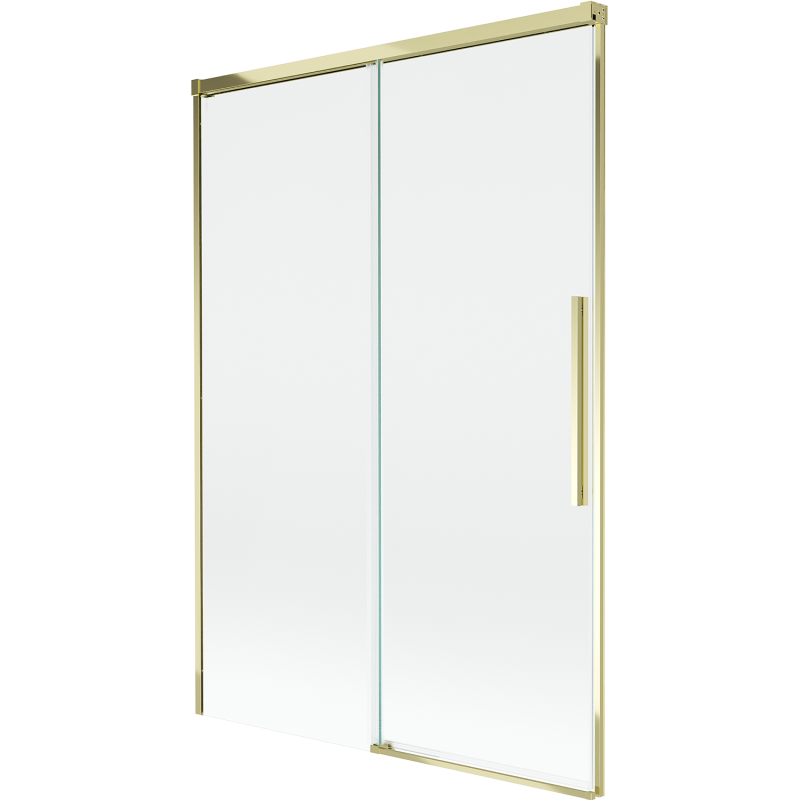 Mexen Rox Duschwand 2-flügelig verschiebbar 120 x 150 cm, transparent, gold - 8C9-120-001-50-00