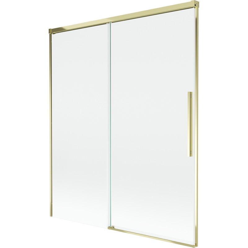 Mexen Rox Badezimmer-Duschabtrenner 2-flügelig verschiebbar 140 x 150 cm, transparent, gold - 8C9-140-001-50-00