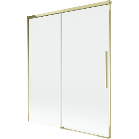 Mexen Rox Badezimmer-Duschabtrenner 2-flügelig verschiebbar 140 x 150 cm, transparent, gold - 8C9-140-001-50-00