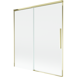 Mexen Rox 2-flügelige klappbare Duschwand 150 x 150 cm, transparent, gold - 8C9-150-001-50-00