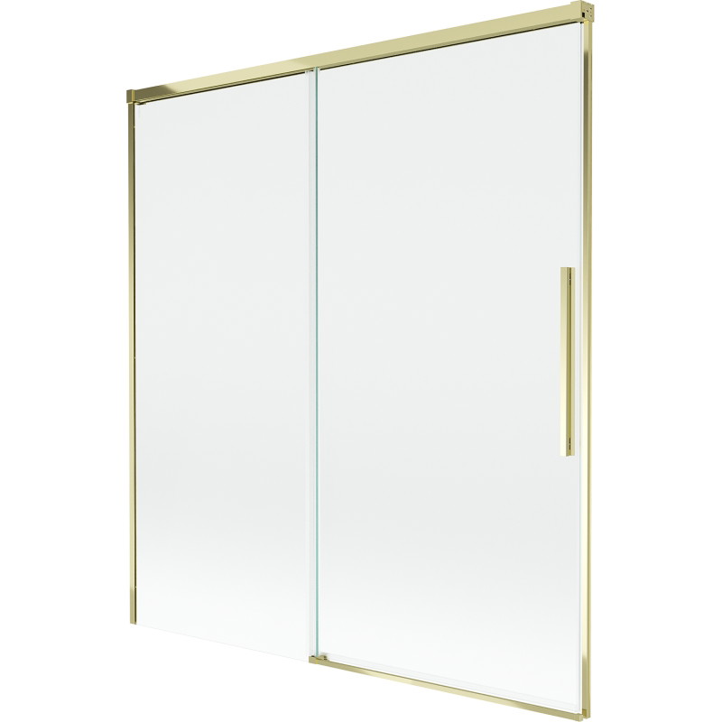 Mexen Rox 2-flügelige klappbare Duschwand 150 x 150 cm, transparent, gold - 8C9-150-001-50-00