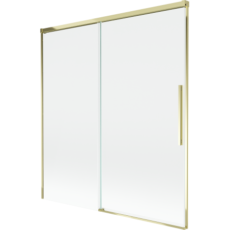 Mexen Rox Duschtrennwand 2-flügelig, 150 x 150 cm, transparent, gold - 8C9-150-001-50-00