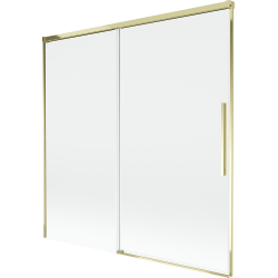 Mexen Rox 2-flügelige, ausziehbare Duschabtrennung 160 x 150 cm, transparent, golden - 8C9-160-001-50-00