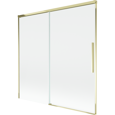 Mexen Rox 2-flügelige, ausziehbare Duschabtrennung 160 x 150 cm, transparent, golden - 8C9-160-001-50-00