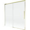 Mexen Rox Duschwand, 2-flügelig, verschiebbar 160 x 150 cm, transparent, gold - 8C9-160-001-50-00