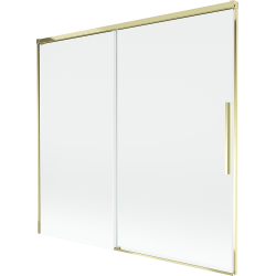 Mexen Rox zweiflügelige Duschabtrennung 170 x 150 cm, transparent, gold - 8C9-170-001-50-00
