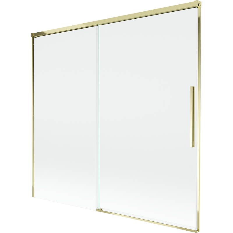 Mexen Rox Duschabtrennung 2-flügelig, 170 x 150 cm, transparent, gold - 8C9-170-001-50-00