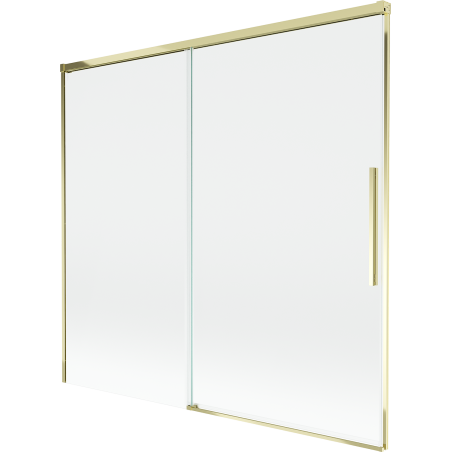 Mexen Rox Duschabtrennung 2-flügelig, 170 x 150 cm, transparent, gold - 8C9-170-001-50-00