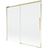 Mexen Rox Duschabtrennung 2-flügelig, 170 x 150 cm, transparent, gold - 8C9-170-001-50-00