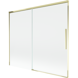 Mexen Rox 2-flügelige verschiebbare Badewannenabtrennung 180 x 150 cm, transparent, gold - 8C9-180-001-50-00