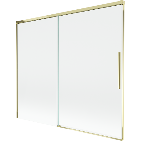 Mexen Rox Duschabtrennung 2-flügelig, 180 x 150 cm, transparent, gold - 8C9-180-001-50-00