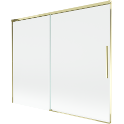 Mexen Rox 2-flügelige Badewannenabtrennung, verschiebbar, 190 x 150 cm, transparent, gold - 8C9-190-001-50-00